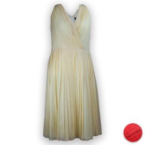 Ralph Lauren Pleated A-line evening Silk dress, medium long